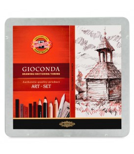 Koh-I-Noor Gioconda 8899 Комплект за рисуване с моливи и креди в метална кутия  