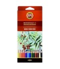 Koh-i-noor Mondeluz Aquarelle Pencils Set of 12 Colors