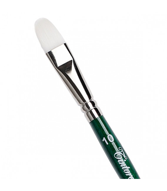 Filbert Brush Tintoretto S212 Pearl Synthetic Fiber Short Handle