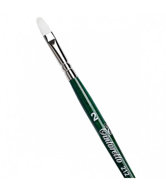 Filbert Brush Tintoretto S212 Pearl Synthetic Fiber Short Handle