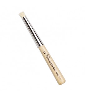 Stencil Brush Tintoretto S830 Chinese Bristle Short Wooden Handle
