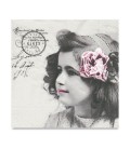 Decoupage Paper Napkin "Postcard Girl" Sagen Vintage Design 33 x 33cm