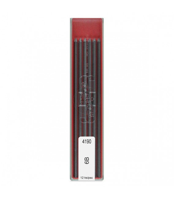 Koh-i-Noor Black Drawing Chalks Set of 12 x 2.0 mm
