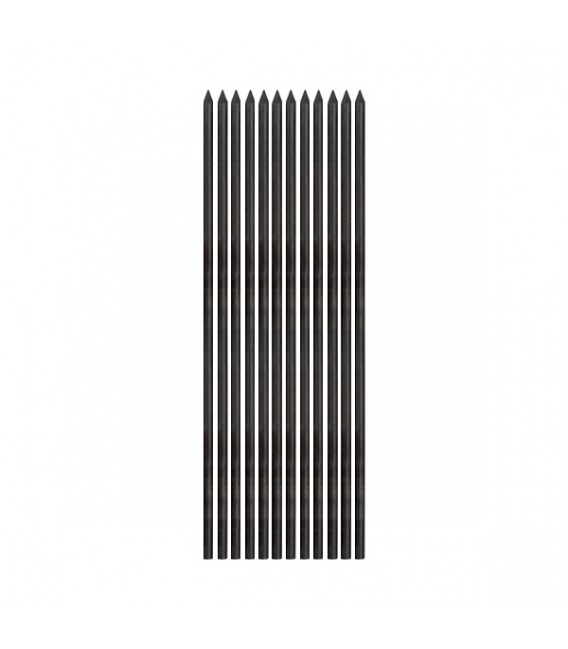 Koh-i-Noor Black Drawing Chalks Set of 12 x 2.0 mm