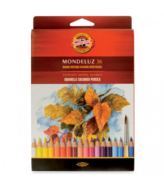 Koh-i-noor Mondeluz Aquarelle Pencils Set of 36 Colors