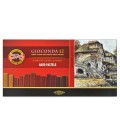 Set of hard pastels Koh-I-Noor Gioconda 8122 brown shade 2 x 6 colors