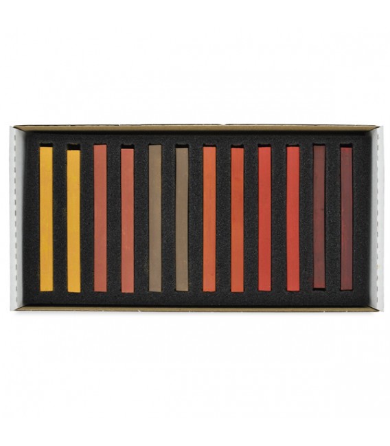 Set of hard pastels Koh-I-Noor Gioconda 8122 brown shade 12 colors