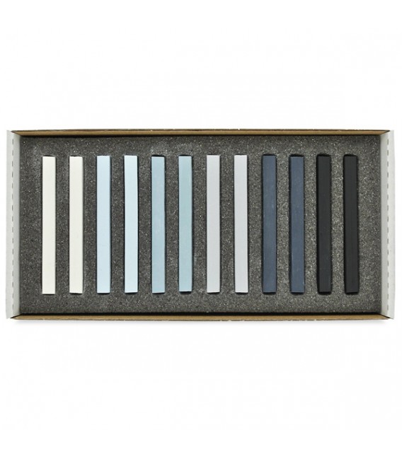 Set of hard pastels Koh-I-Noor Gioconda 8122 brown shade 12 colors