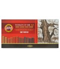 Set of soft pastels Koh-I-Noor Toison d'Or 8592 brown shade 2 x 6 colors