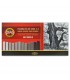 Set of soft pastels Koh-I-Noor Toison d'Or 8592 grey shade 12 colors