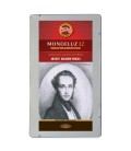 Koh-I-Noor Mondeluz Set оf 12 Aquarell Coloured Pencils 3722 Grey Line