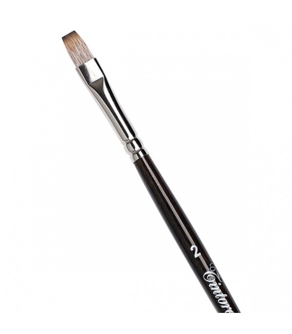 Flat Brush Tintoretto S460 Mongoose Synthetic Fibre Long Handle