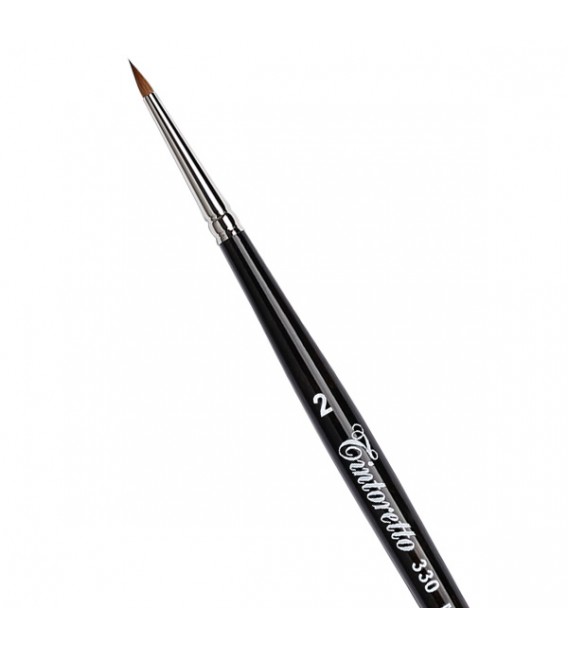 Shorter Hair Round Brush Tintoretto S330 Kolinsky Sable Hair