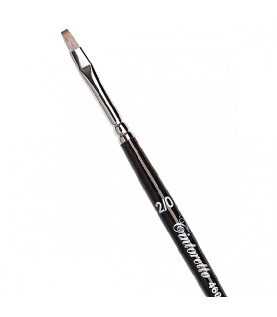 Flat Brush Tintoretto S460 Mongoose Synthetic Fibre Long Handle