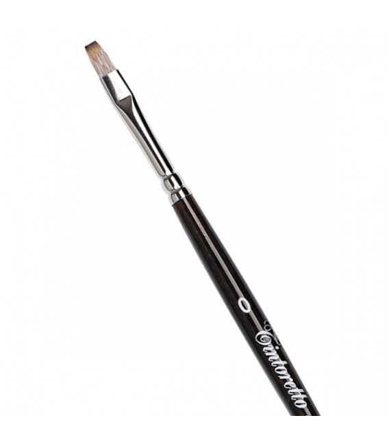 Flat Brush Tintoretto S460 Mongoose Synthetic Fibre Long Handle