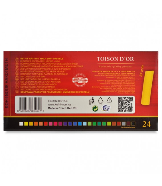 Set of Half Soft Pastels Koh-i-noor Toison d'Or 24 colours