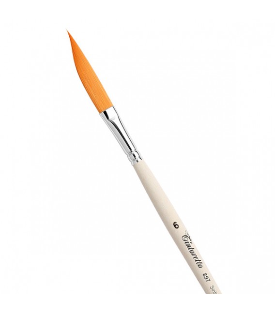 Flat Angular Brush Tintoretto S912 Amber Synthetic Fibre
