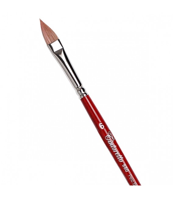 Cat’s Tongue Brush Tintoretto S980 Extra Ox Hair Long Handle