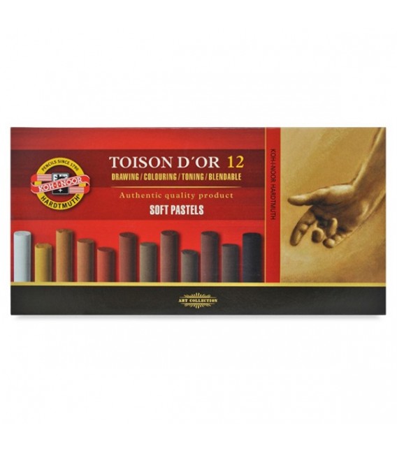 Koh-i-noor | Toison d'Or Сухи пастели кафява гама 12 цвята